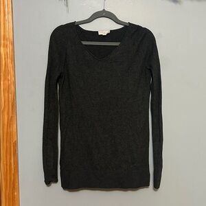 LOFT Charcoal Knit Top